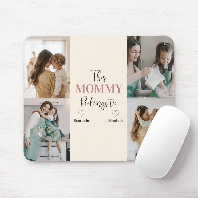 "This Mommy Belongs To" Custom Photo Mousepad (With Mouse)