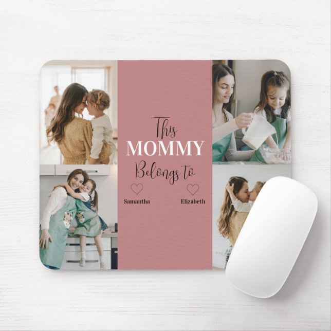 "This Mommy Belongs To" Custom Photo Mousepad (With Mouse)