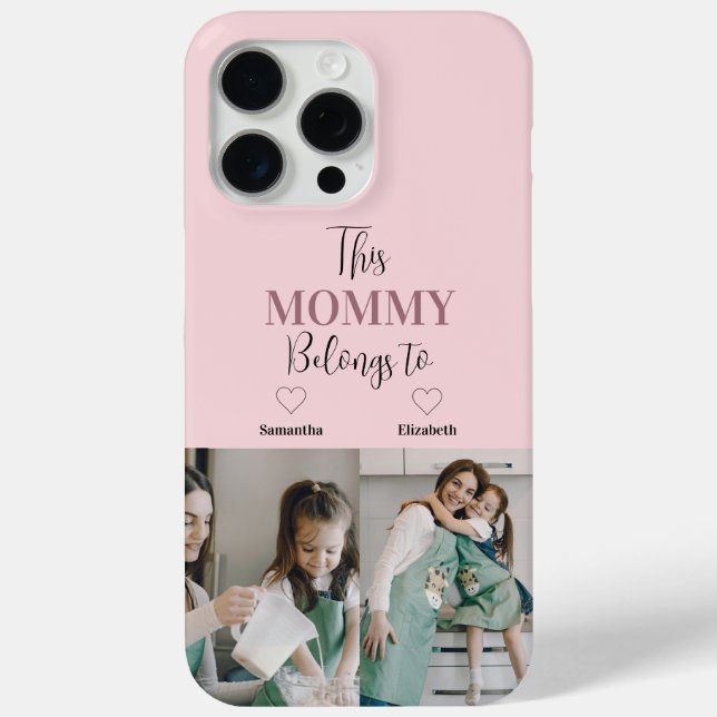 "This Mommy Belongs To" Custom Photo Phone Case (Back)