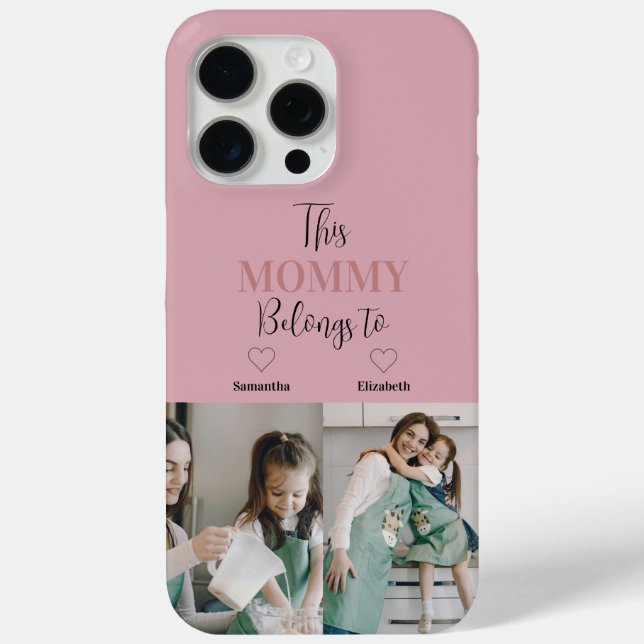 "This Mommy Belongs To" Custom Photo Phone Case (Back)