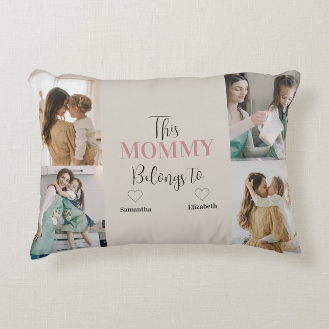 This Mommy Belongs To – Personalized Accent Pillow (Front)
