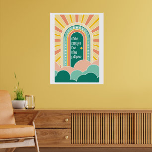 this must be the place retro door poster