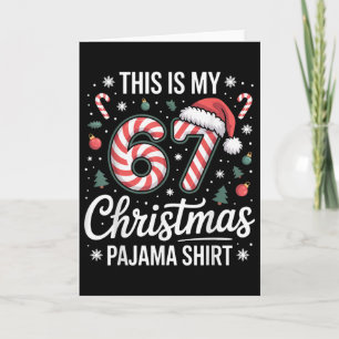 This My 67 Christmas Pajama 67 Meme Gen Alpha Boys Card