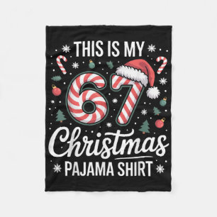 This My 67 Christmas Pajama 67 Meme Gen Alpha Boys Fleece Blanket