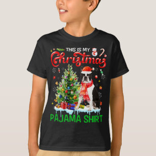 This My Christmas Pajama Boston Terrier Santa Xmas T-Shirt
