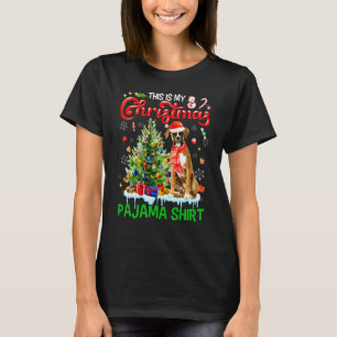 This My Christmas Pajama Boxer Scarf Santa Xmas T-Shirt