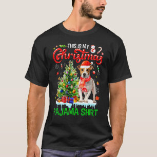 This My Christmas Pajama Jack Russell Scarf Sant T-Shirt