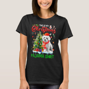 This My Christmas Pajama   Maltese Scarf Santa Xma T-Shirt
