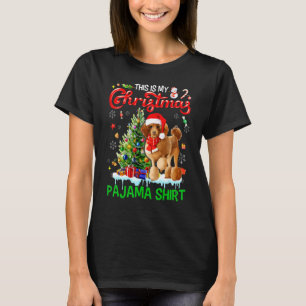 This My Christmas Pajama Poodle Scarf Santa Xmas T-Shirt