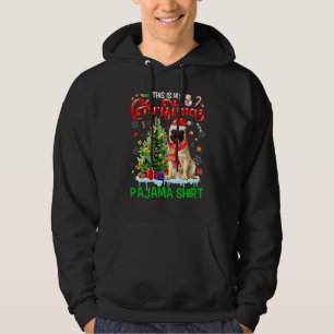 This My Christmas Pajama  Pug Scarf Santa Xmas Hoodie