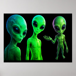This My Friendly Family Of Extraterrestrials Wall Poster