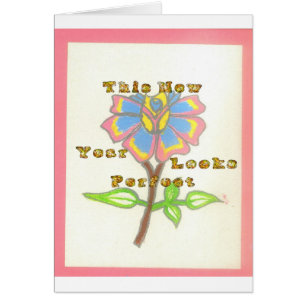 This New Year Looks Perfect Floral Text Art Print