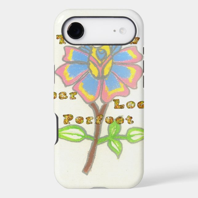 This New Year Looks Perfect Floral Text Art Print (Back)