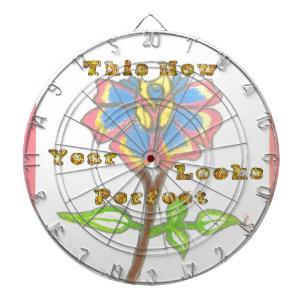 This New Year Looks Perfect Floral Text Art Print Dartboard