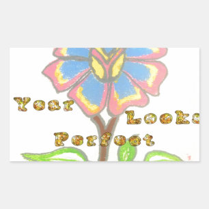 This New Year Looks Perfect Floral Text Art Print Sticker