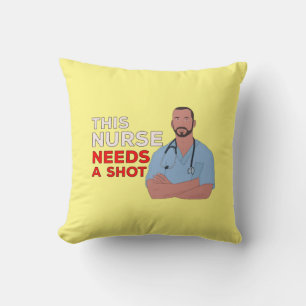 This Nurse Needs A Shot Throw Pillow