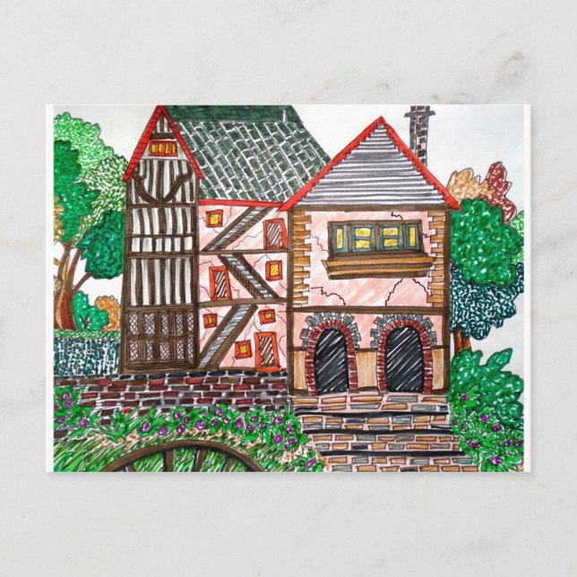 THIS OLD  HOUSE POSTCARD (Front)