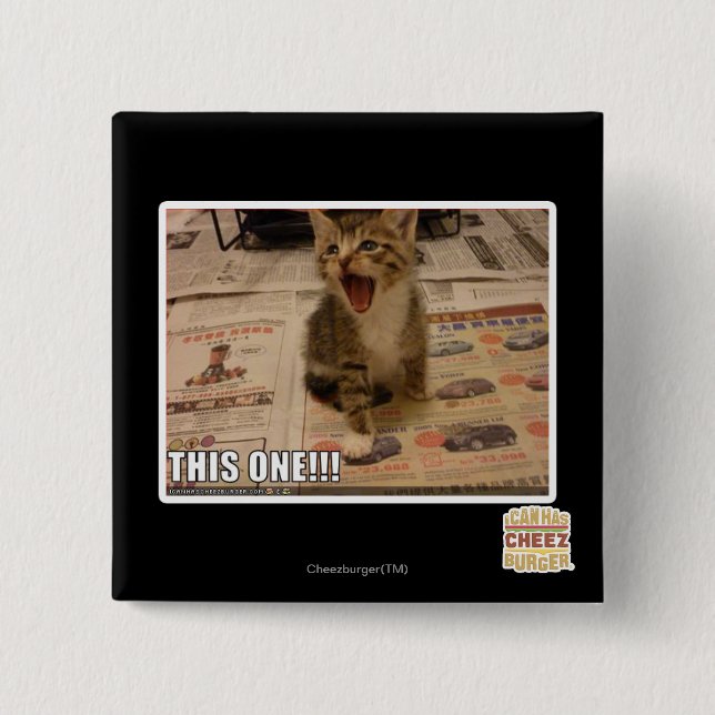 This one! 2 inch square button (Front)