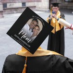 This One Is For You Mom Graduation Cap Topper<br><div class="desc">Looking for a heartfelt way to honour a loved one who wasn't able to witness your graduation? Look no further than this elegant memorial graduation cap topper. Featuring a cherished photo and customizable text that reads "THIS ONE IS FOR YOU, MOM" this modern topper is a touching tribute. Personalize it...</div>