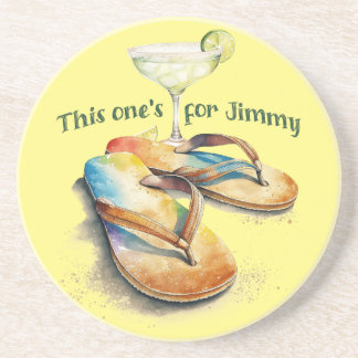 "This one's for Jimmy" Margarita & Sandals design Coaster