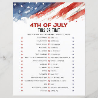 This or That 4th of July Party Game