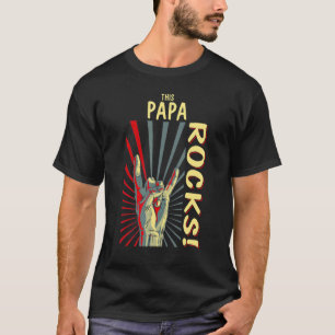 This Papa Rocks Vintage Retro Concert 70s 80s Funn T-Shirt