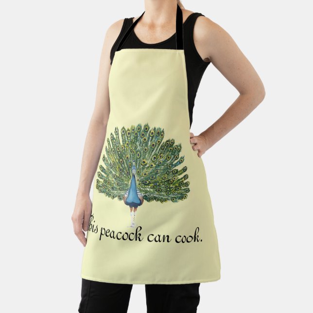 This Peacock Can Cook  Apron (Insitu)