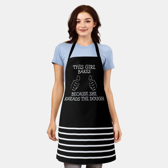 This Person Bakes Because They Knead The Dough Apron (Worn)