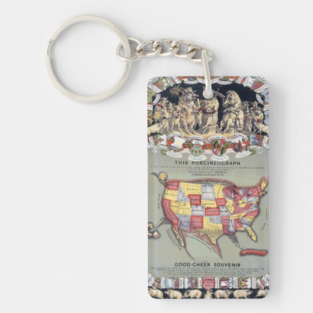 THIS PORCINEOGRAPH, c1876 Keychain (Front)