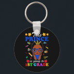 This Prince Is Going To 1st Grade Back To School A Keychain<br><div class="desc">This Prince Is Going To 1st Grade Back To School Afro Boy</div>