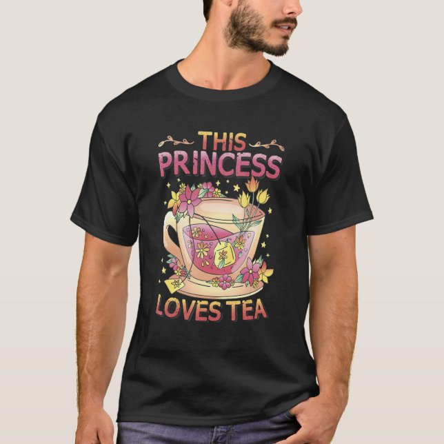 This Princess Loves Tea Girl T-Shirt (Front)