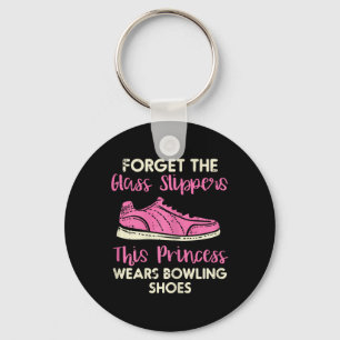 This Princess Wears Bowling Shoes Bowler Girls Kid Keychain