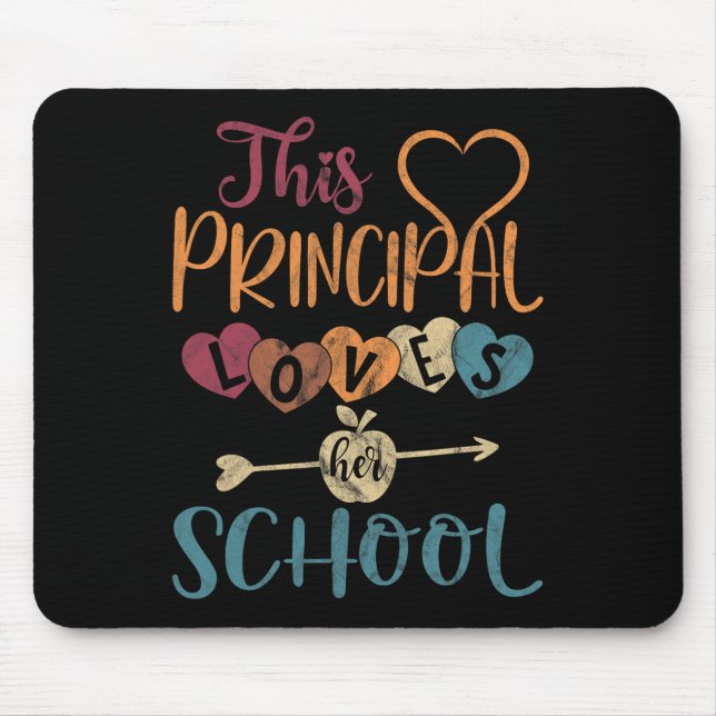 This Principal Loves Her School Teacher Fun Princi Mouse Pad (Front)