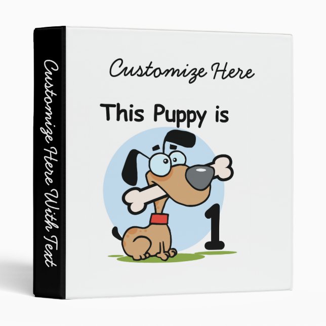 This Puppy 1st Birthday T shirts and Gifts Binder (Front/Spine)