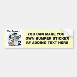 This Puppy 2nd Birthday T shirts and Gifts Bumper Sticker