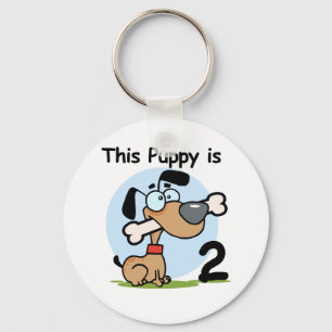 This Puppy 2nd Birthday T shirts and Gifts Keychain