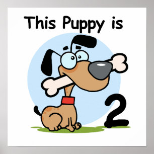 This Puppy 2nd Birthday T shirts and Gifts Poster