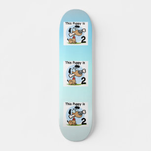 This Puppy 2nd Birthday T shirts and Gifts Skateboard