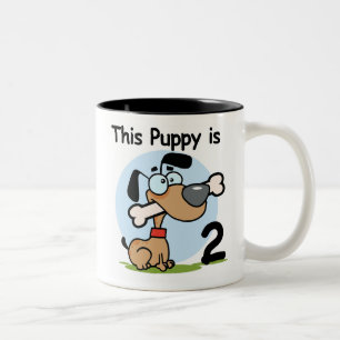 This Puppy 2nd Birthday T shirts and Gifts Two-Tone Coffee Mug