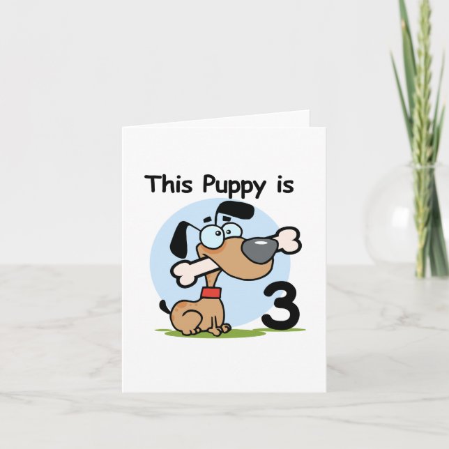 This Puppy 3rd Birthday T-shirts and Gifts Card (Front)