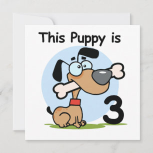 This Puppy 3rd Birthday T-shirts and Gifts Card