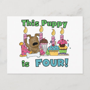 This Puppy is Four Tshirts and Gifts Postcard