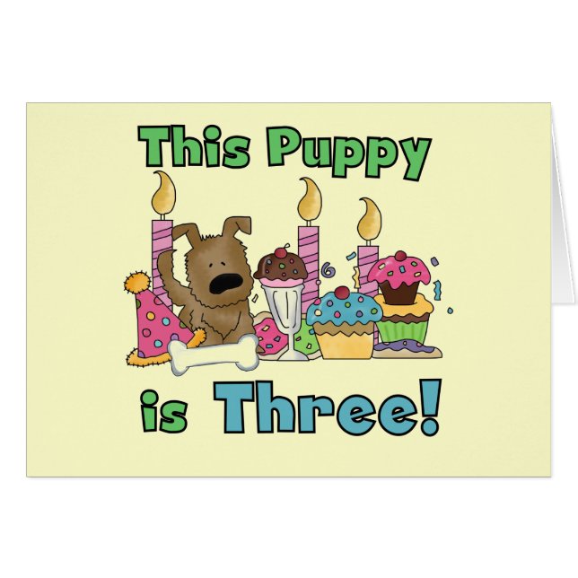 This Puppy is Three Tshirts and Gifts (Front Horizontal)