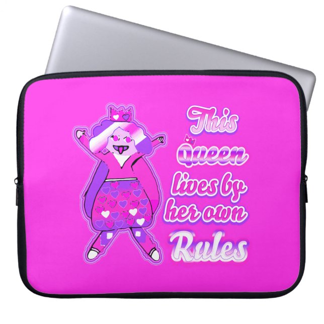 This queen lives by her own rules Electronics Bag (Front)