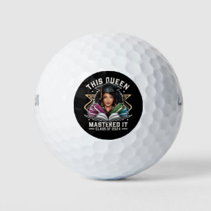 This Queen Mastered it Class of 2024 Graduation Golf Balls