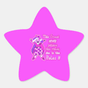 This queen never follows the rules pink star sticker