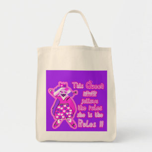 This queen never follows the rules purple tote bag