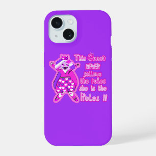 This queen nevers follow the rules purple iPhone 15 case