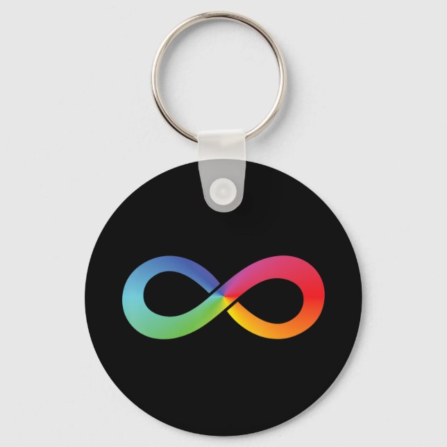 This rainbow infinity design can symbolize so many keychain (Front)