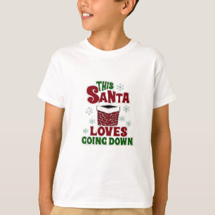 This Santa Loves Going Down Christmas Naughty Xmas T-Shirt